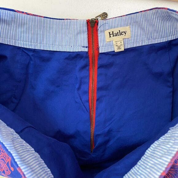 Hatley Womens Knee Skirt Size 6 Cotton Graphic Elephant Print Pink‎ Blue - Picture 7 of 13